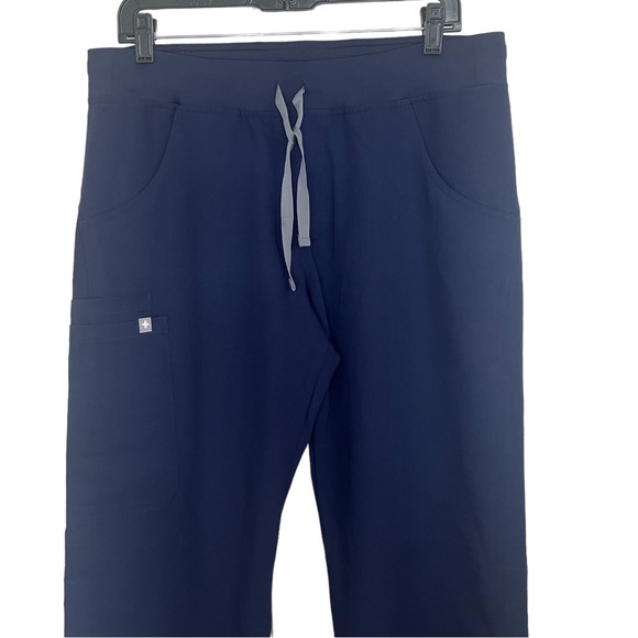 Figs Navy Blue High Waisted Kade Cargo Medical Scrub Pants Size Medium - Picture 4 of 9